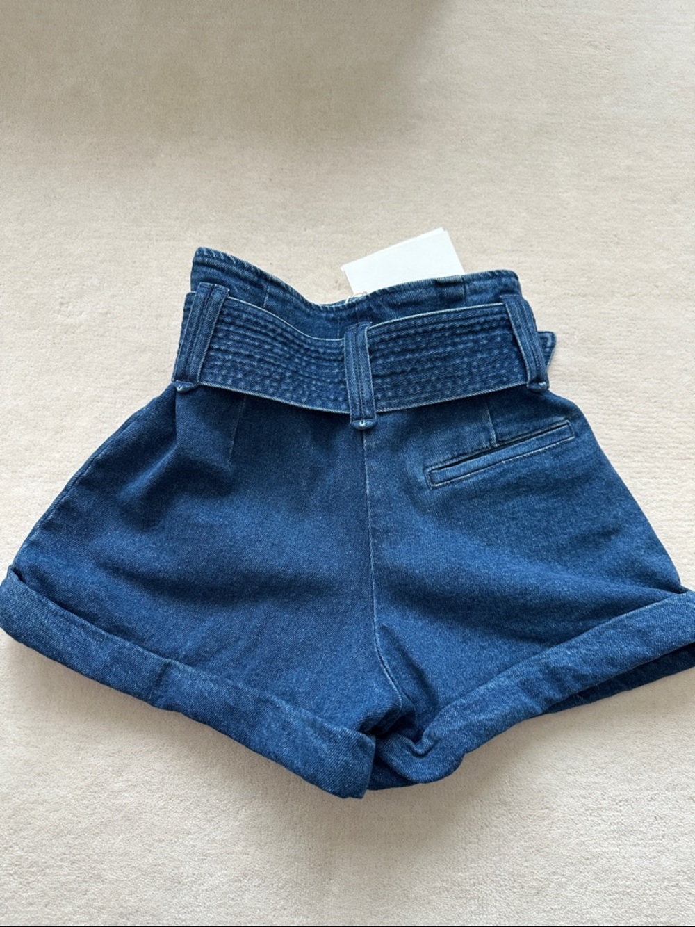 NWT Sezane Blue Denim Shorts Size 34 - Picture 5 of 5